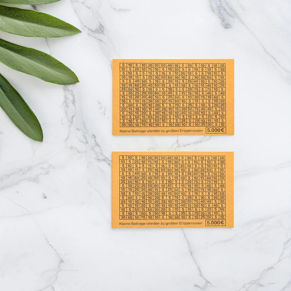 ملصقات تعقب التوفير 30 ورقة لصندوق المال تحدي اليورو DIY مجموعة ملصقات أرقام الميزانية
