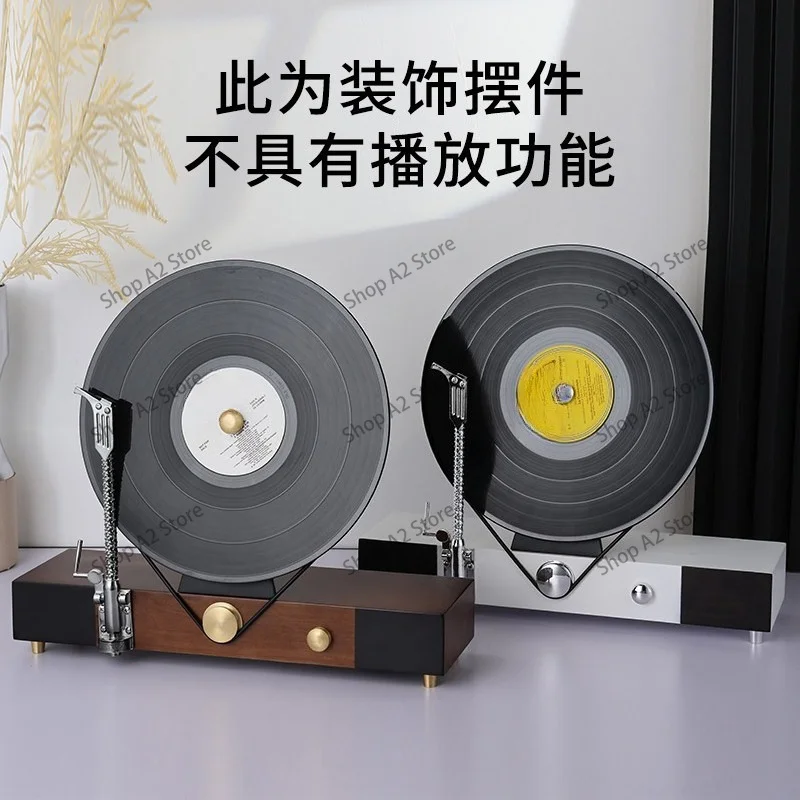 Modern music theme simulation vertical vinyl retro record player phonograph model room sales office study ornament