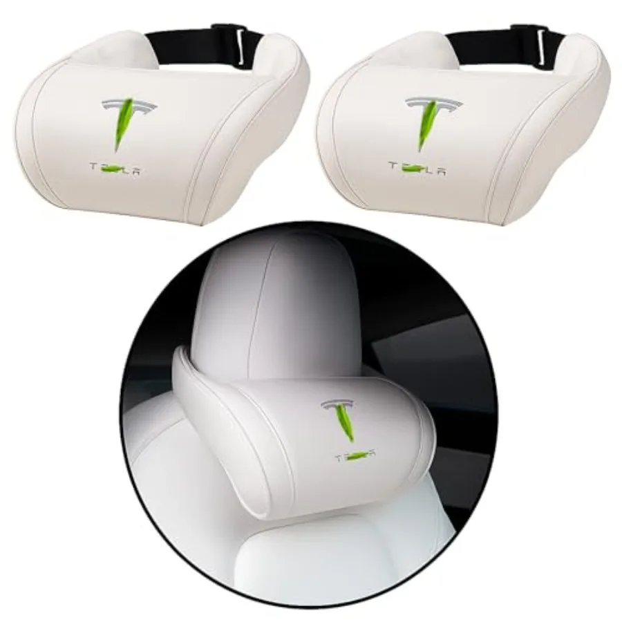 

Car Headrest Neck Pillow Support Ergonomic with Valve Stem Covers Accessory for Driving Seat Fatigue Relief Compatible with Mod