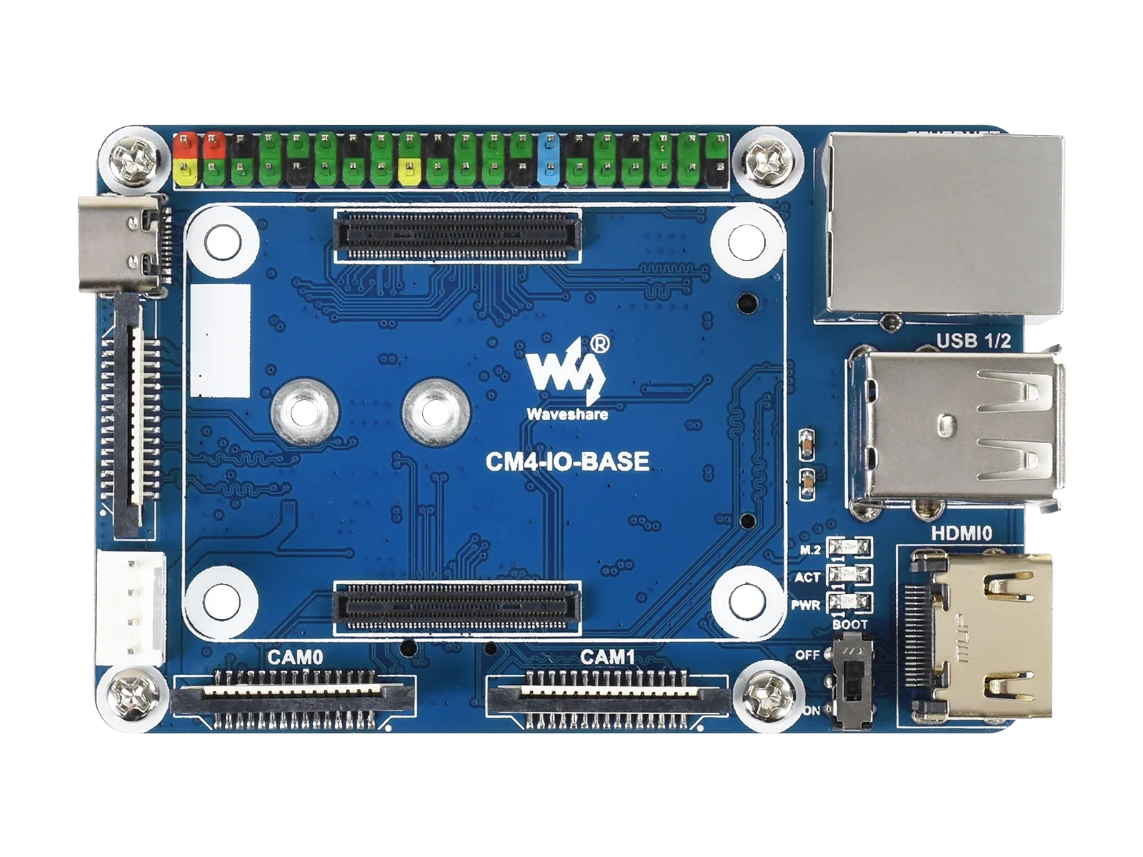 Mini Base Board (B) For Raspberry Pi Compute Module 4 (NOT Included),Waveshare CM4-IO-BASE-B Inside, Fast to Build Mini Computer