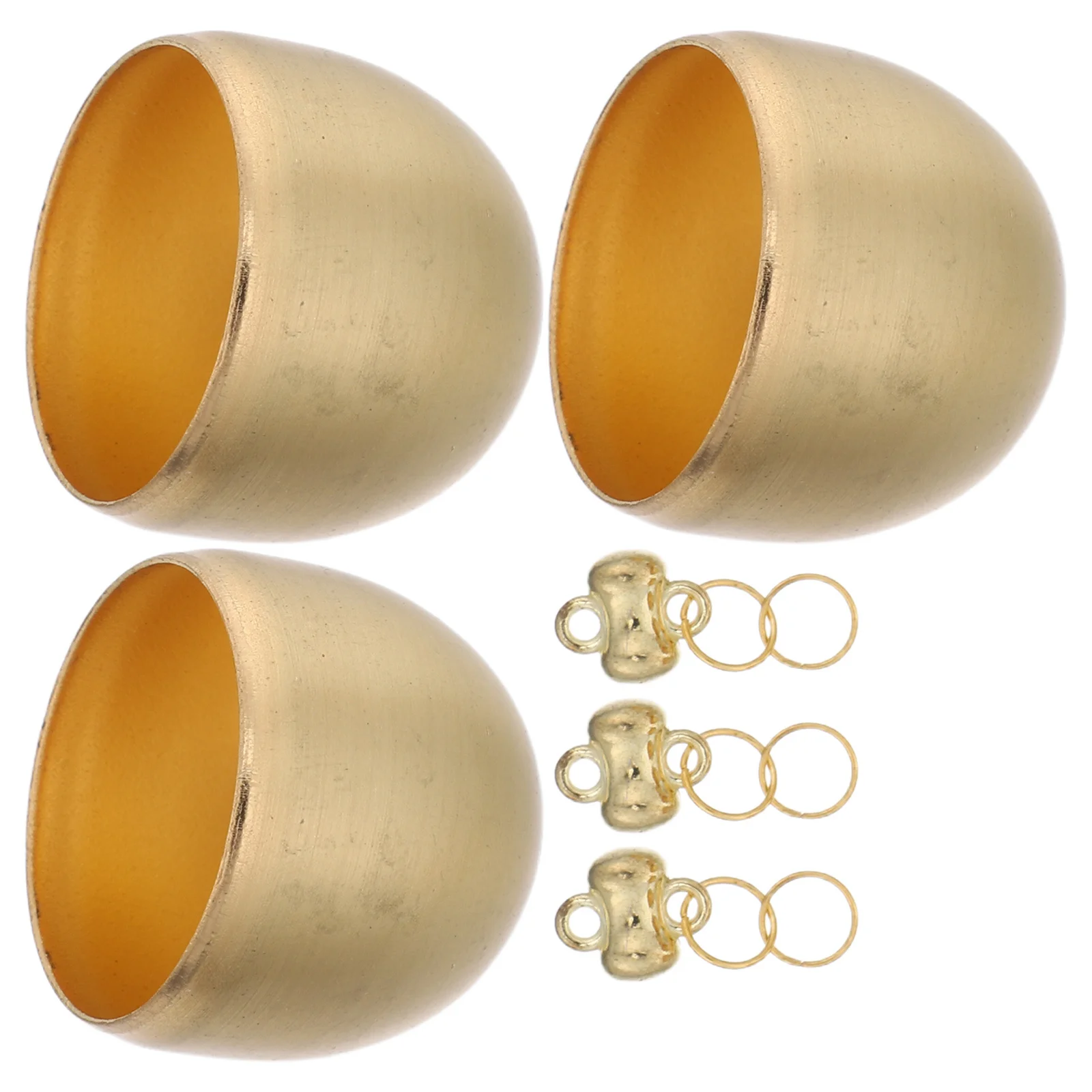 3 مجموعات من إكسسوارات رنين الرياح المزخرفة أجراس نحاسية معلقة لمسة نهائية عتيقة للحديقة الخارجية وساحة الشرفة والحرف اليدوية #4