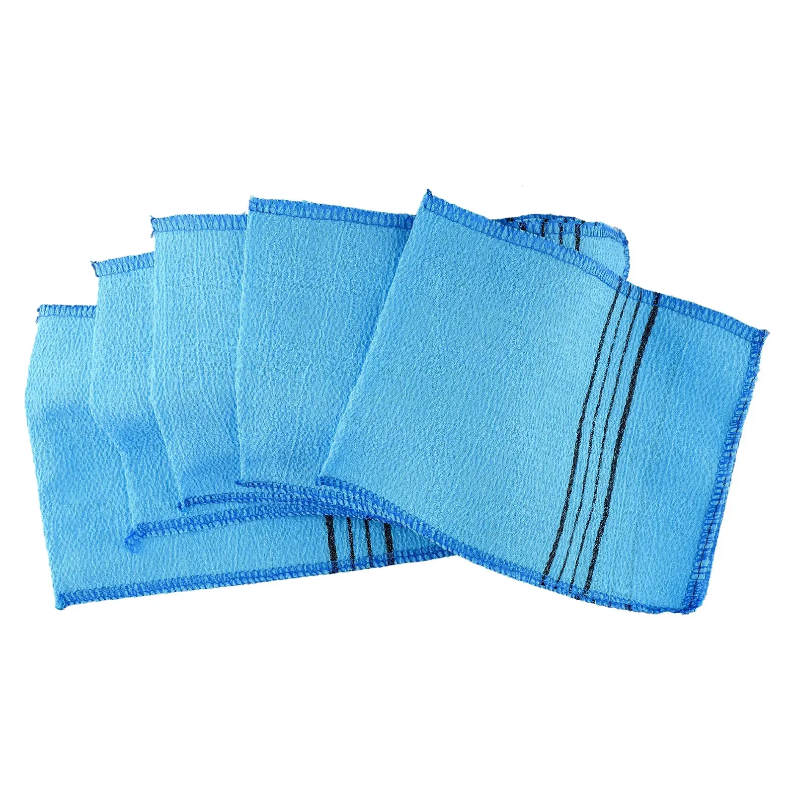 5Pcs Shower Bath Scrub Glove Korean Ex-foliating Body Scrub Shower Towel Washcloth Portable For Adults Coarse Grain Brushs