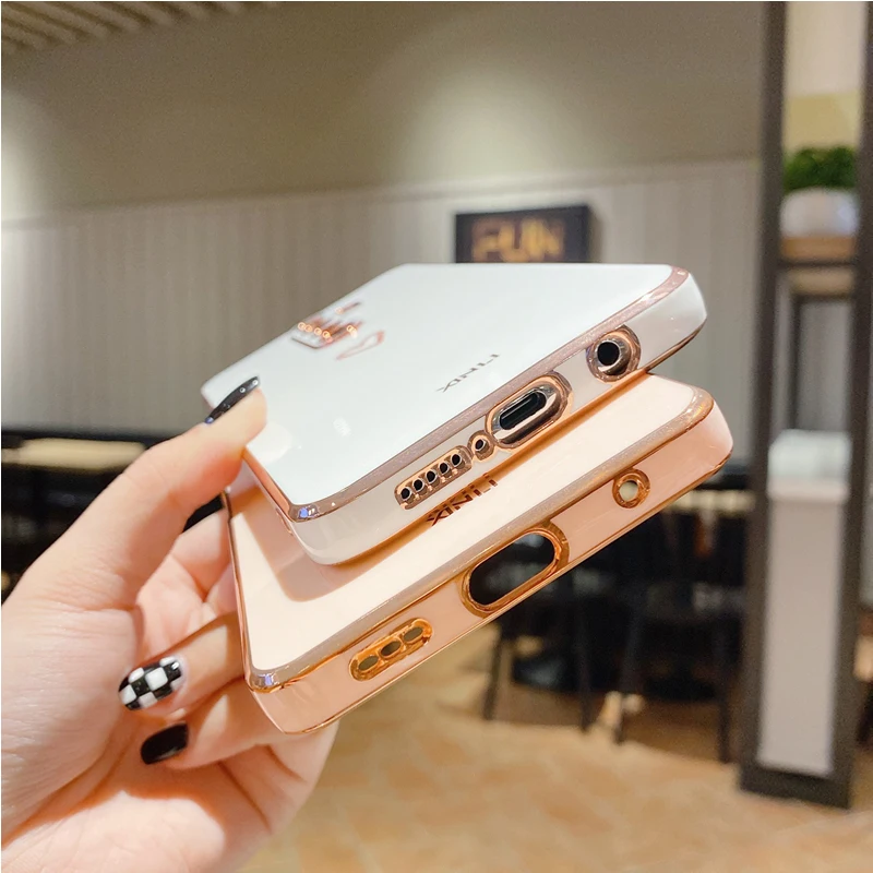 Love Heart Plating Phone Case On For Motorola Moto G60 G30 G20 G10 G50 5G 2021 G22 G52 G40 E20 G8 G9 Play E7 Plus Power Cover
