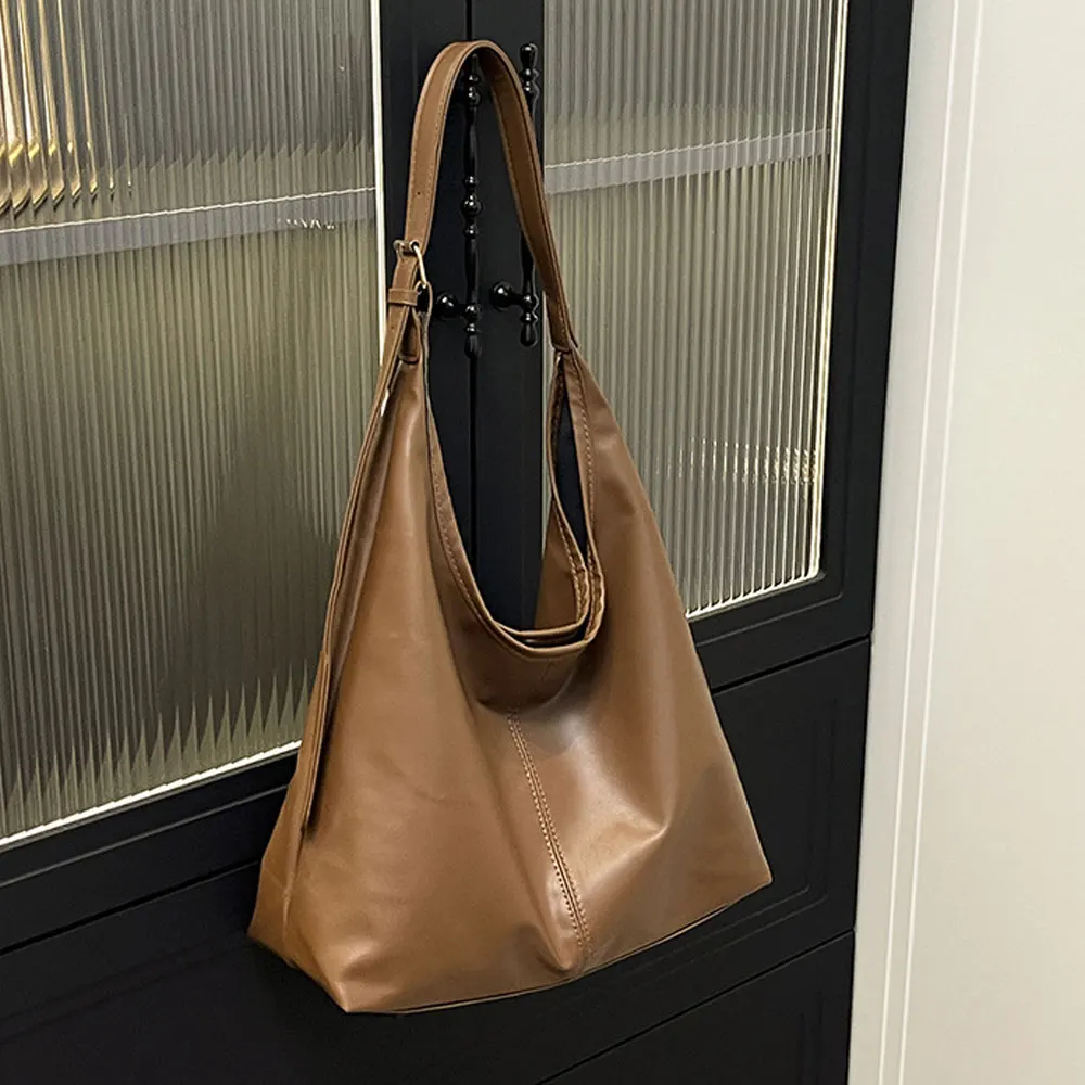 Large-Capacity Bag, New Style, High-End Fashion Shoulder Bag, Simple Retro Commuter Tote Bag, Textured Handbag for Women - view 6