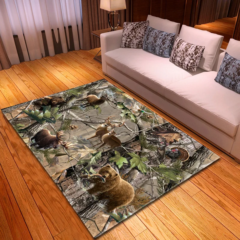 

Wild Animal 3D Printed Carpet Soft Flannel Carpets for Home Living Room Bedroom Decor Kids Play Game Area Rugs Kitchen Floor Mat