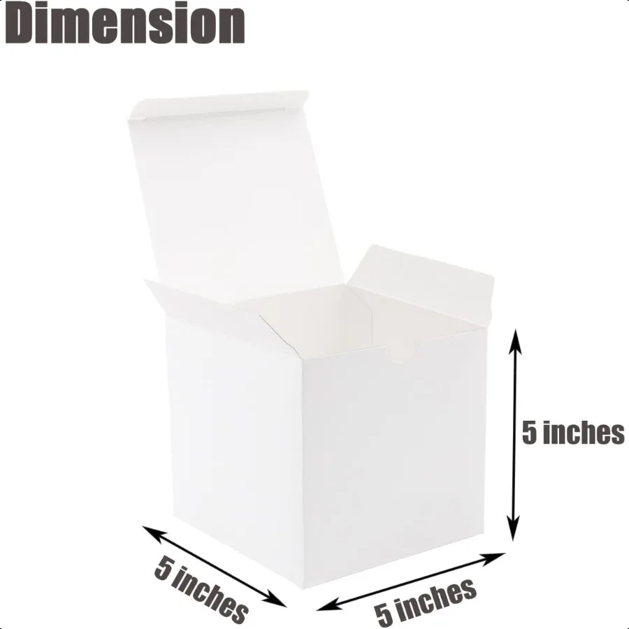 White Gift Boxes 20 Pack 5x5x5 inch Small Gift Boxes with Lids for Party Gift Boxes Ornament Boxes Christmas Gift Boxes Wedding
