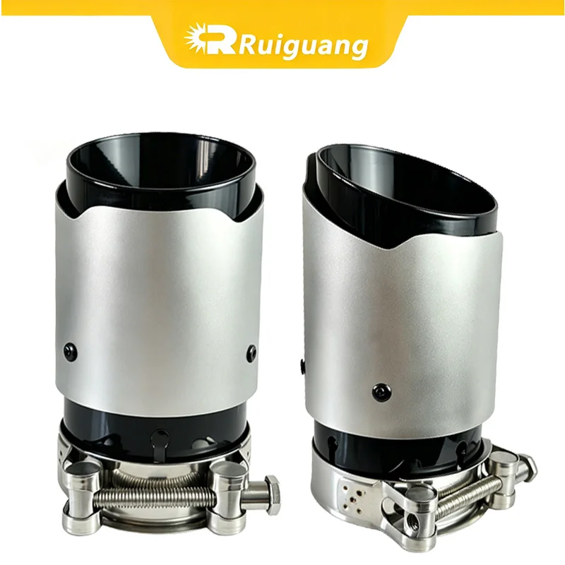 Exhaust Tips, Single Outlet Car Exhaust Pipe, Stainless Steel Universal Muffler Exhaust Nozzles, AK Style