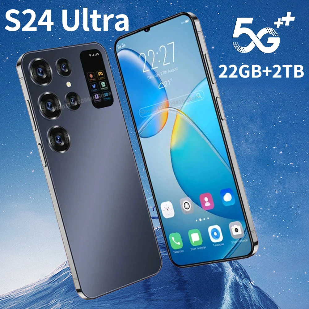 

Original S24 Ultra Smartphone Qualcomm8 Gen2 16GB+1TB 7000mAh 48+72MP Dual SIM Dual Standby 5G Android13 Globalversion NFC Phone