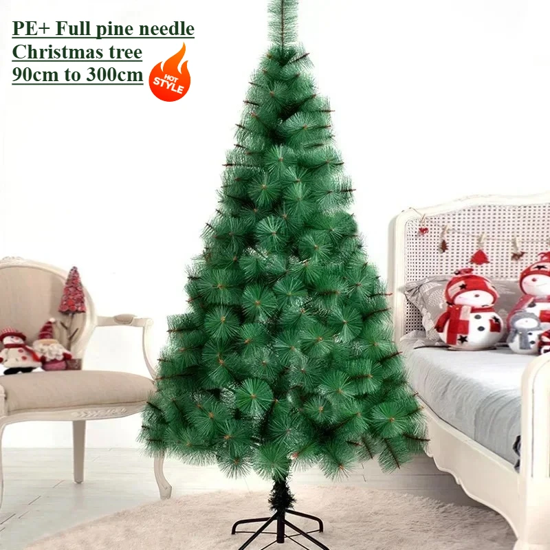 

Artificial Christmas Tree Pine Needle 100%PE Encrypted Christmas Tree 90cm to 300cm Family Christmas Atmosphere Party Decoration