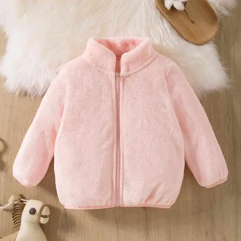 New Solid Color Printed Fashionable Cartoon Cute Windproof Warm Jacket for Boys and Girls In Autumn and Winter image 5