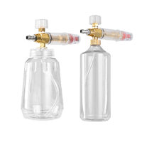 1L Snow Foam Lance 1/4 Quick Plug Car Wash Foam Spray Aluminum or Copper Pressure Washer Gun Foam Generator Transparent Bottle