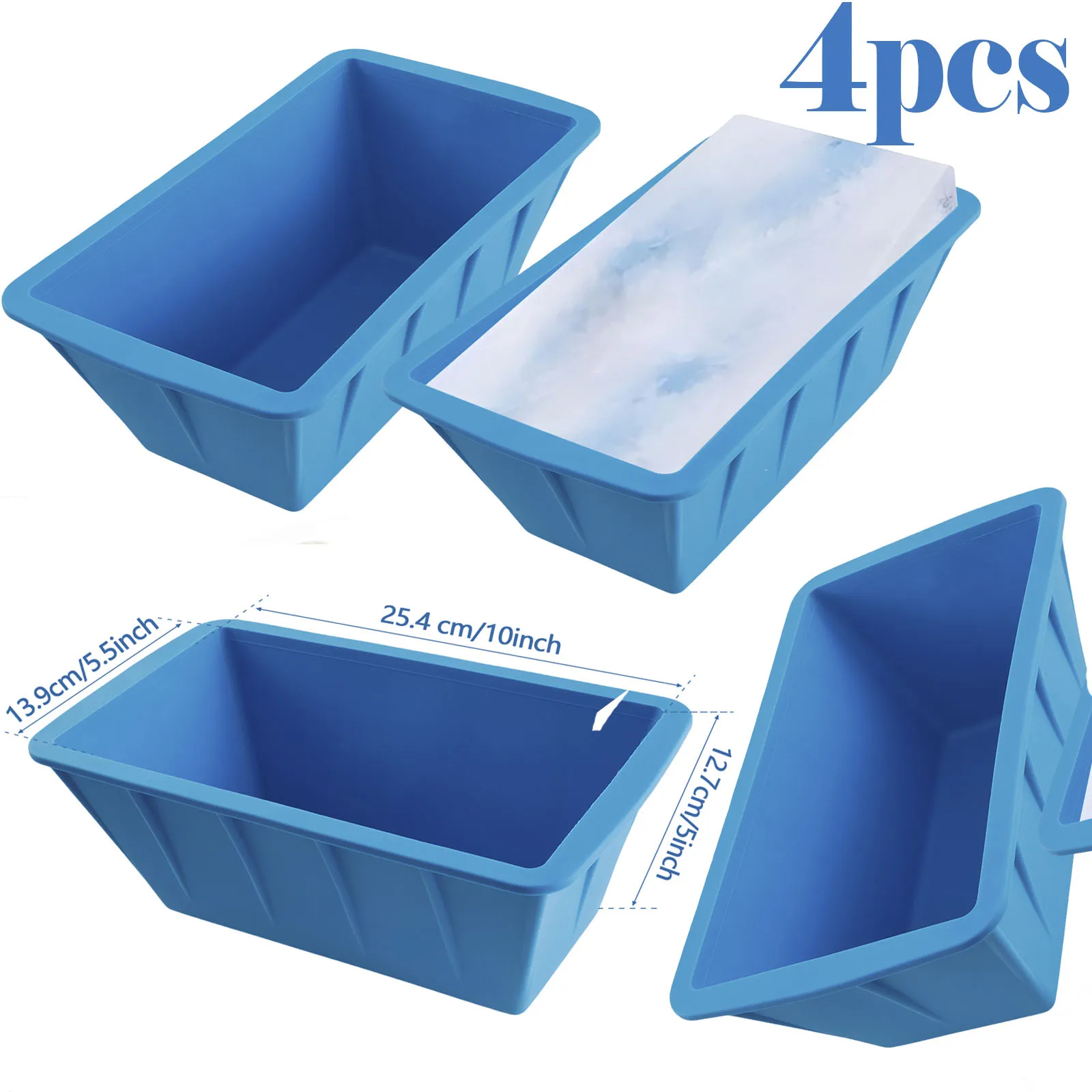 

2 to 4PCS Ice Cube Mold Oversized Silicone Ice Crate Efficient Freezing Ice Bath Large Ice Cube Mold Ice Bucket Ice Block Mold