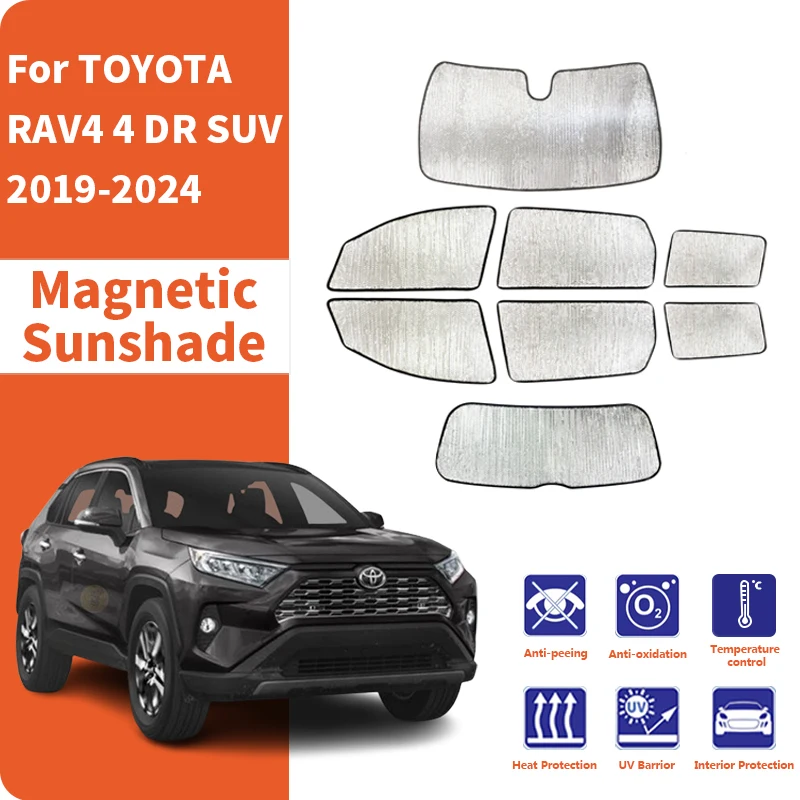 Parasol personalizado para ventana de coche, viseras Anti-UV para ventana de coche, cubiertas para sombrilla, accesorios para TOYOTA RAV4 4 DR SUV 2019-2024