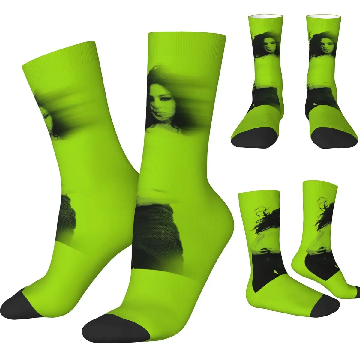 Charli XCX Brat Socks Retro Stockings Couple High Quality Outdoor Socks Autumn Graphic Anti Slip Socks