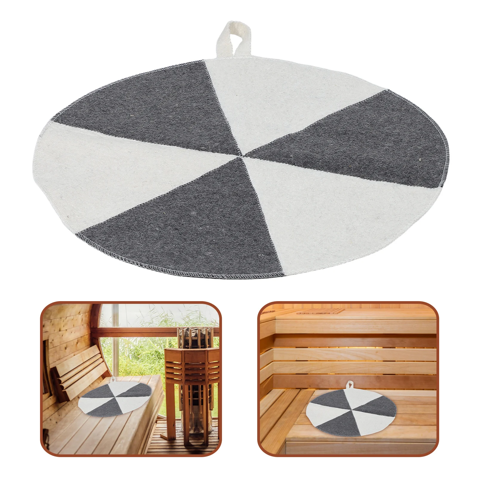 

2Pcs Felt Sauna Seat Cushion Quick Absorbent Water Absorption Heat Insulation Mat for Sauna Bath Room Spa Shower Bench