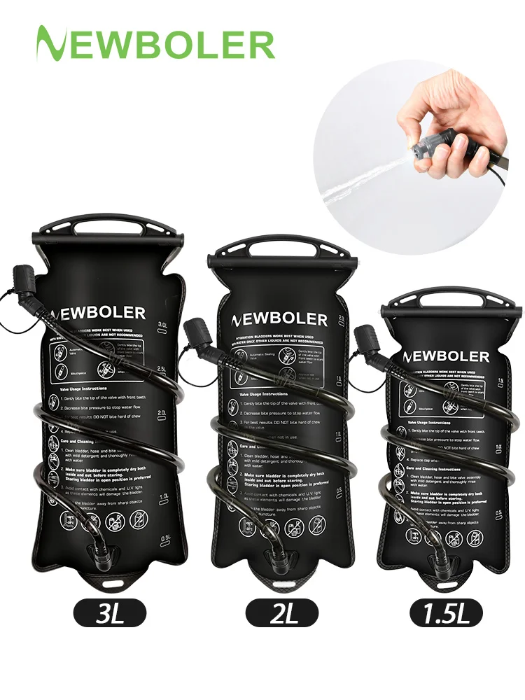 AliExpress NEWBOLER 1.5L/2L/3L Water Bladder Hydration Pack Reservoir BPA Free PEVA Water Storage Bag for Camping Cycling Running Hiking