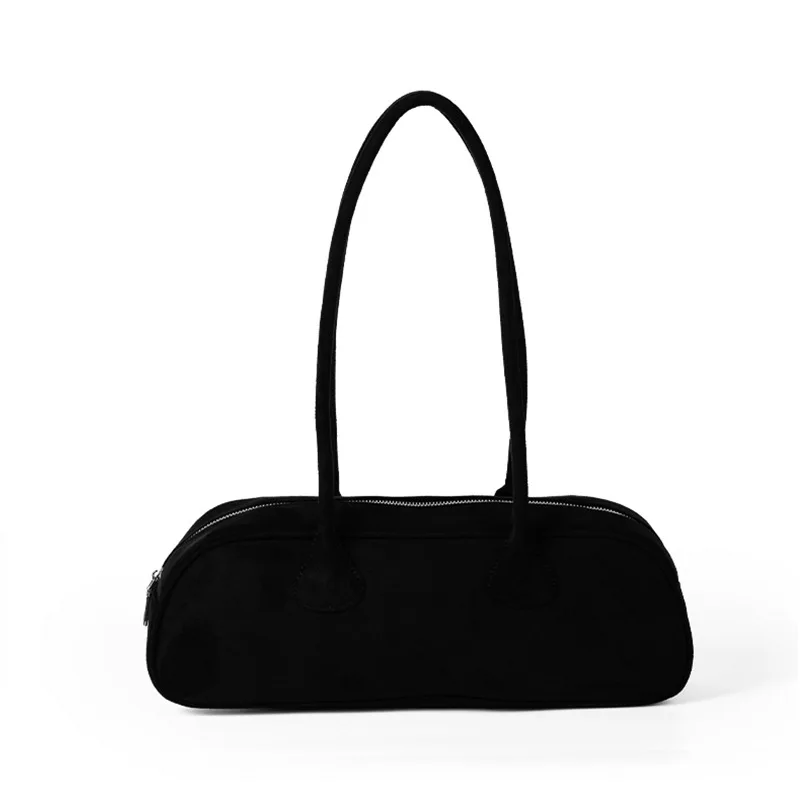 New Niche Design Suede Baguette Bag Women's Fashion Versatile Soft Feel Retro Plush Portable Shoulder Bag