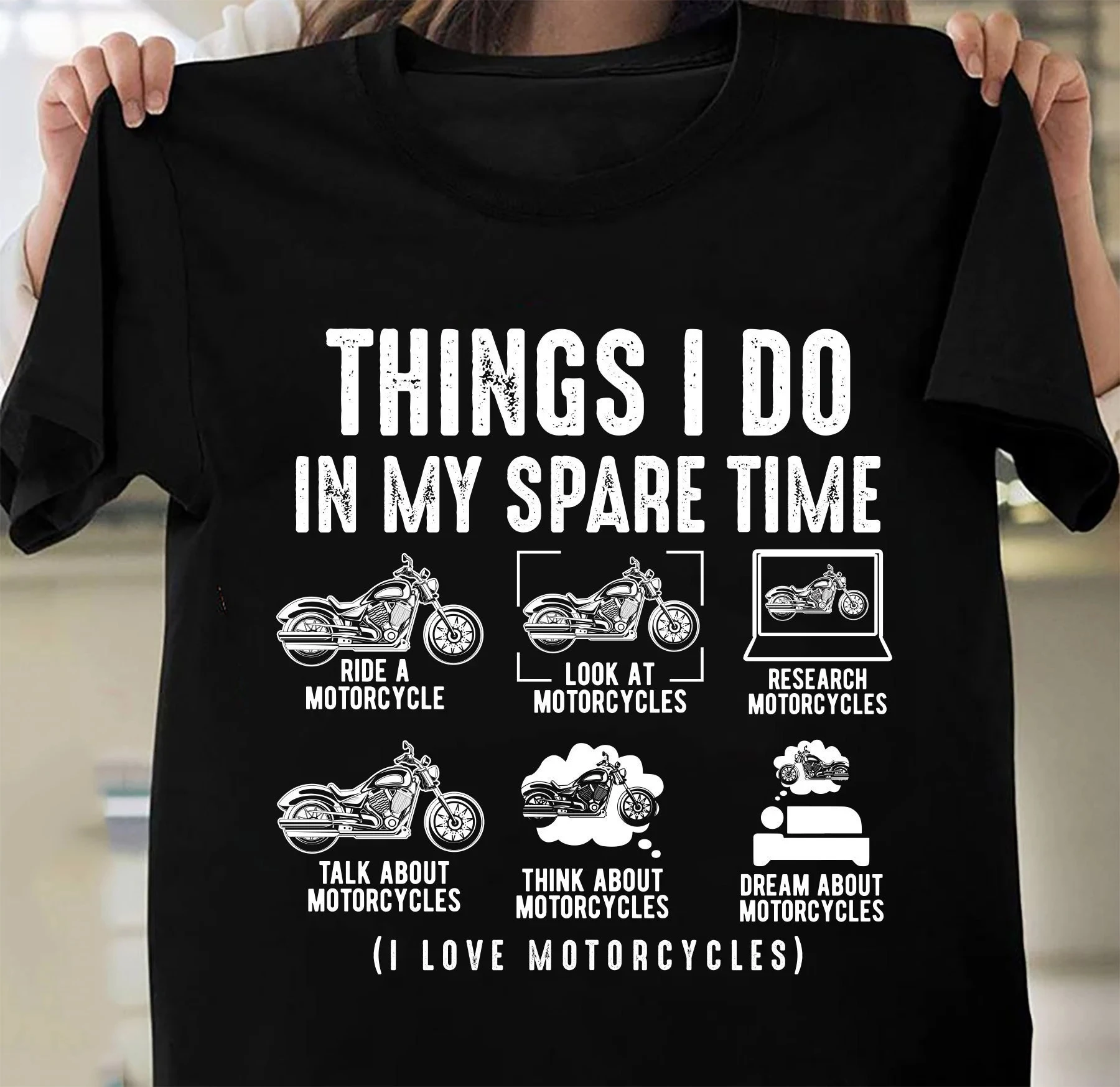 

All about Motorcycle Graphic T-shirt Men Cotton Motorbike Print Cool Fashion Streetwear Big Size Tee New Arrival Motorcycle Top