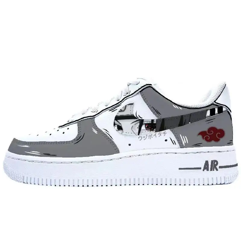 

[Custom Male weasel]Nike Air Force 1 Air Force 1 Low-Top Skateboard Shoes Men's White Gray