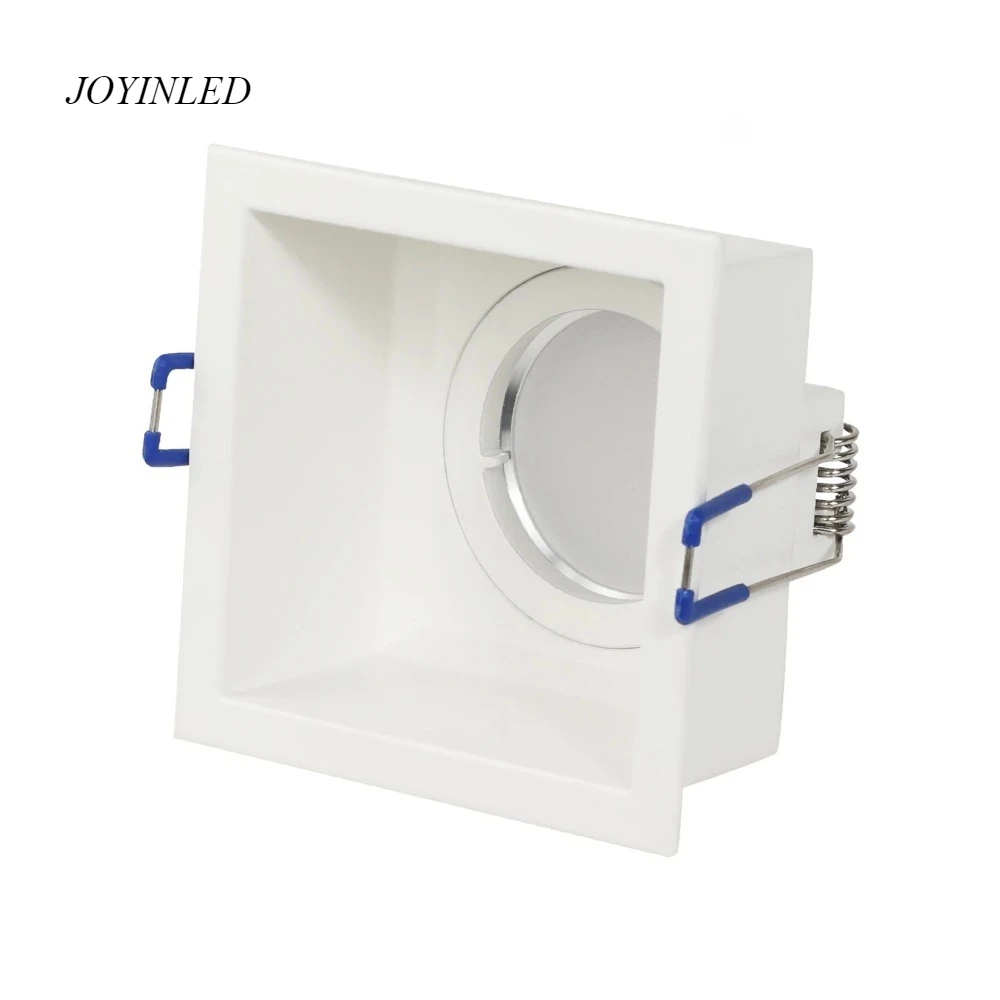 

JOYINLED GU10 MR16 Квадратный цоколь лампы, монтируемый потолочный держатель лампы, черно-белая алюминиевая рамка проектора, прожектор