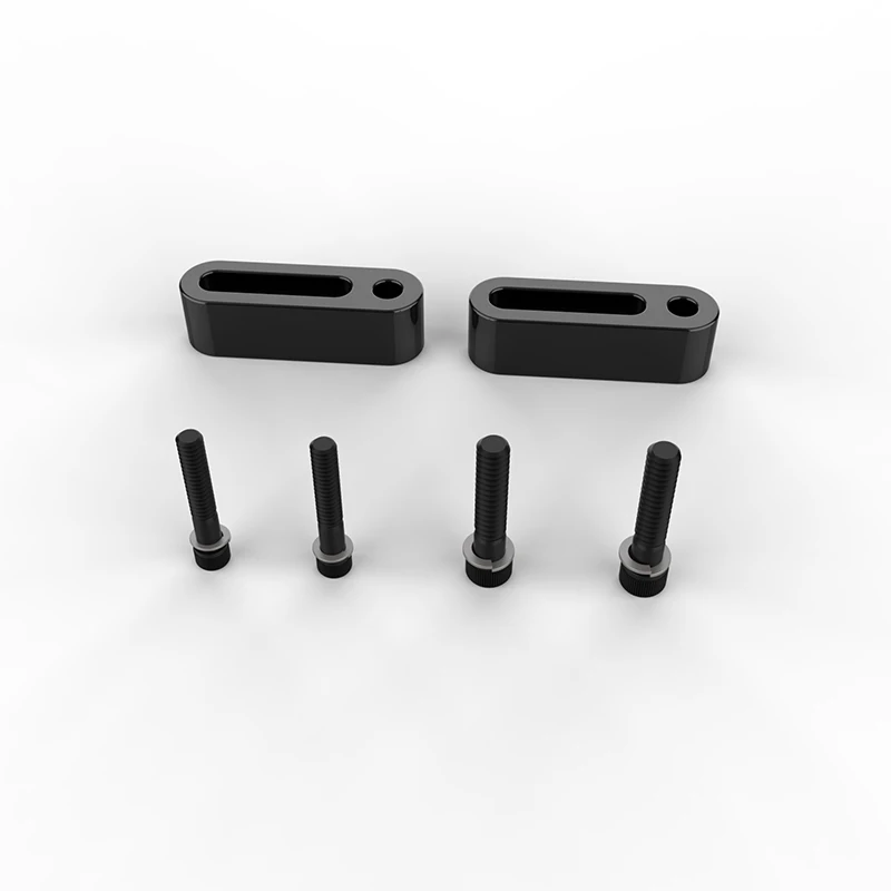 ملحقات لوحة الأرضية باللون الأسود اللامع مقاس 1 بوصة (25.4 مم) للركاب 2010+ دراجات نارية Harley FL - سهلة التركيب