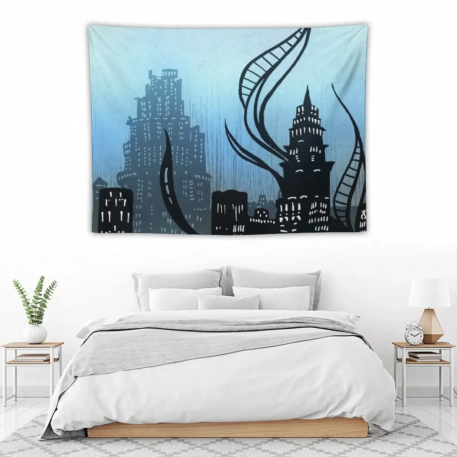 

Amaurot - Inktober Tapestry Wall Deco Wall Hanging Wall Aesthetic Room Decorations Tapestries Tapestry