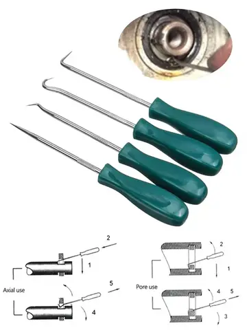 4Pcs Oil Seal Screwdrivers Set Car Auto Vehicle Pick Hooks For Garages General-Plumbers Mechanics Workshop Car Tools 135mm amagi