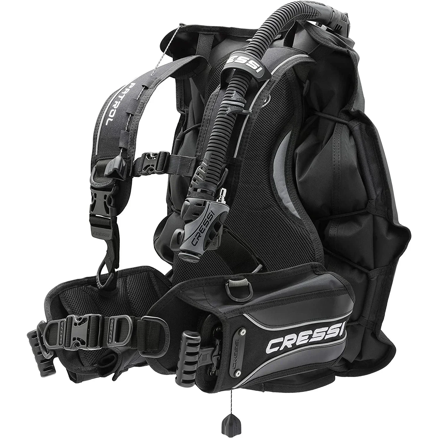 

Cressi Patrol BCD Travel-Friendly Light Back Inflation Scuba Diving Equipment for Adults Buoyancy Control Device