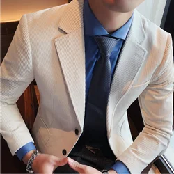 2022 Men's Corduroy Fabric Casual Business Suit/Male Slim Fit Fashion Leisure Blazers/Men's Jacket Brand Clothing Coats  S-5XL