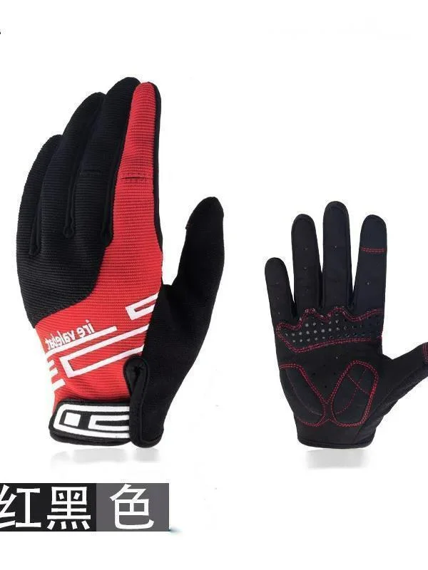 

All finger cycling gloves, new outdoor summer fitness, anti slip, shock-absorbing, breathable touch screen mountain bike gloves