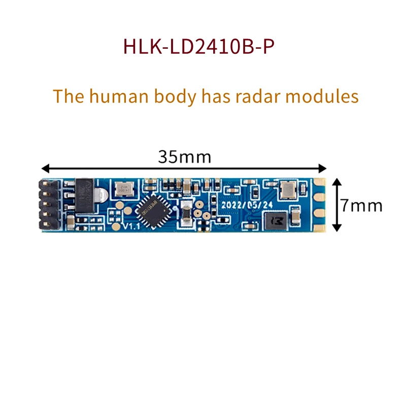 HLK-LD2410B-P HLK-LD2410B 24G Smart Human Presence Status Sensing Radar Heartbeat Detection Sensor Module High Sensitivity