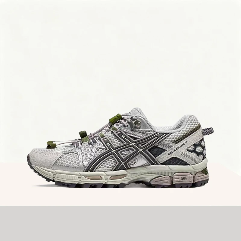 ASICS Gel-Kahana 8 FL Women's Gray Mesh Low-Top Trail Runners– Fashionable Versatile Durable Sole & Comfortable Fit 1012B634-020