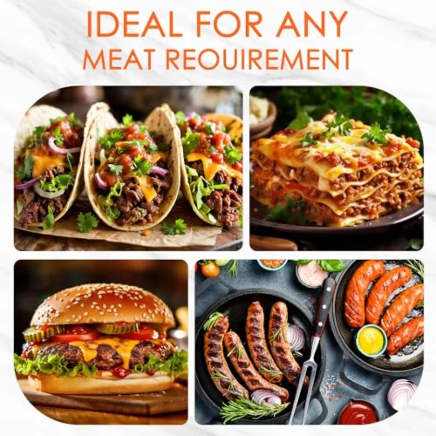 スタンドミキサー用ステンレス製ミートグラインダーアタッチメント ミキサーと互換性あり 効率的な肉挽きとソーセージスタッファー F