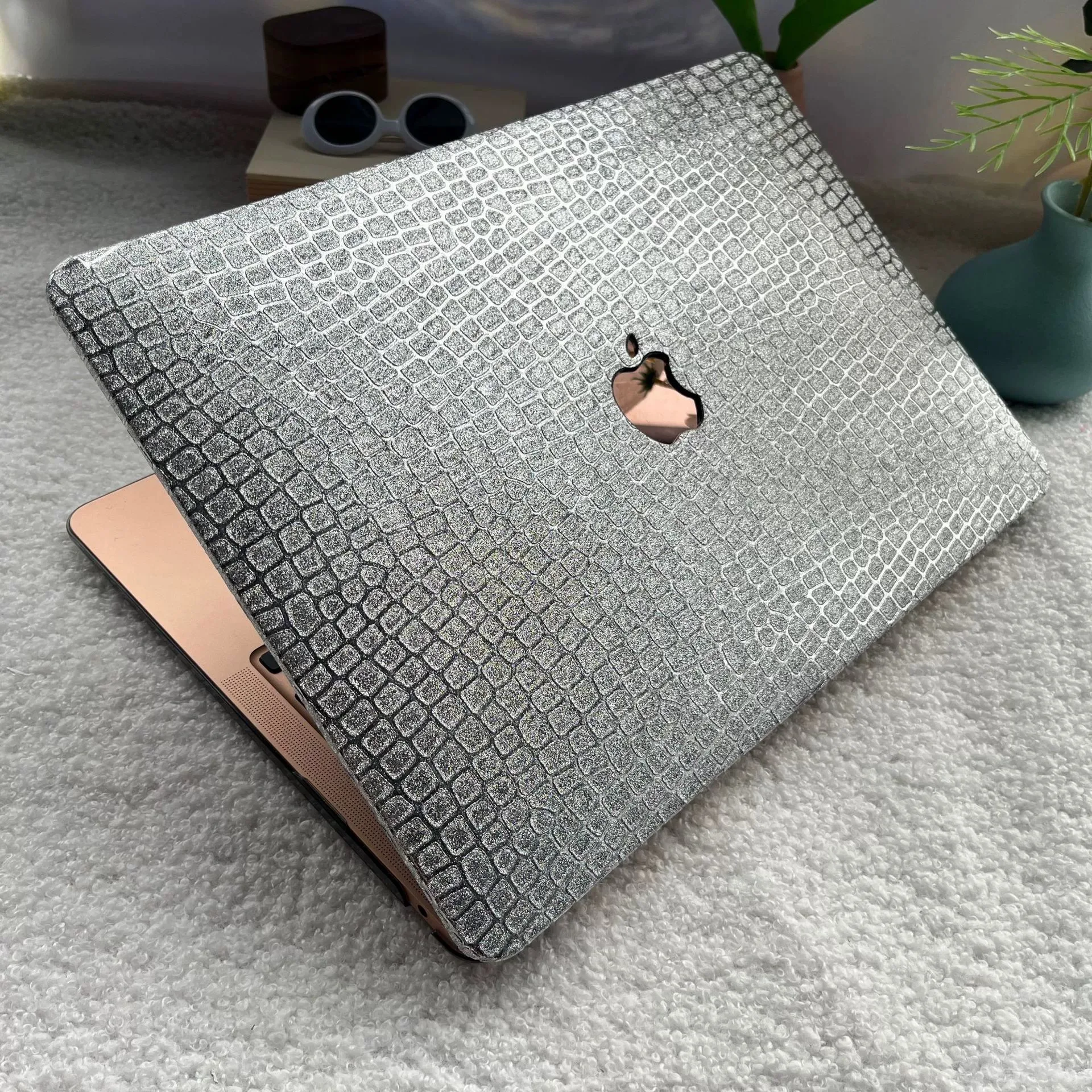 

Чехол для ноутбука из искусственной кожи с ромбовидным узором для MacBook Air Pro 13, 14, 15 дюймов, защитный чехол для Macbook Pro, чехол