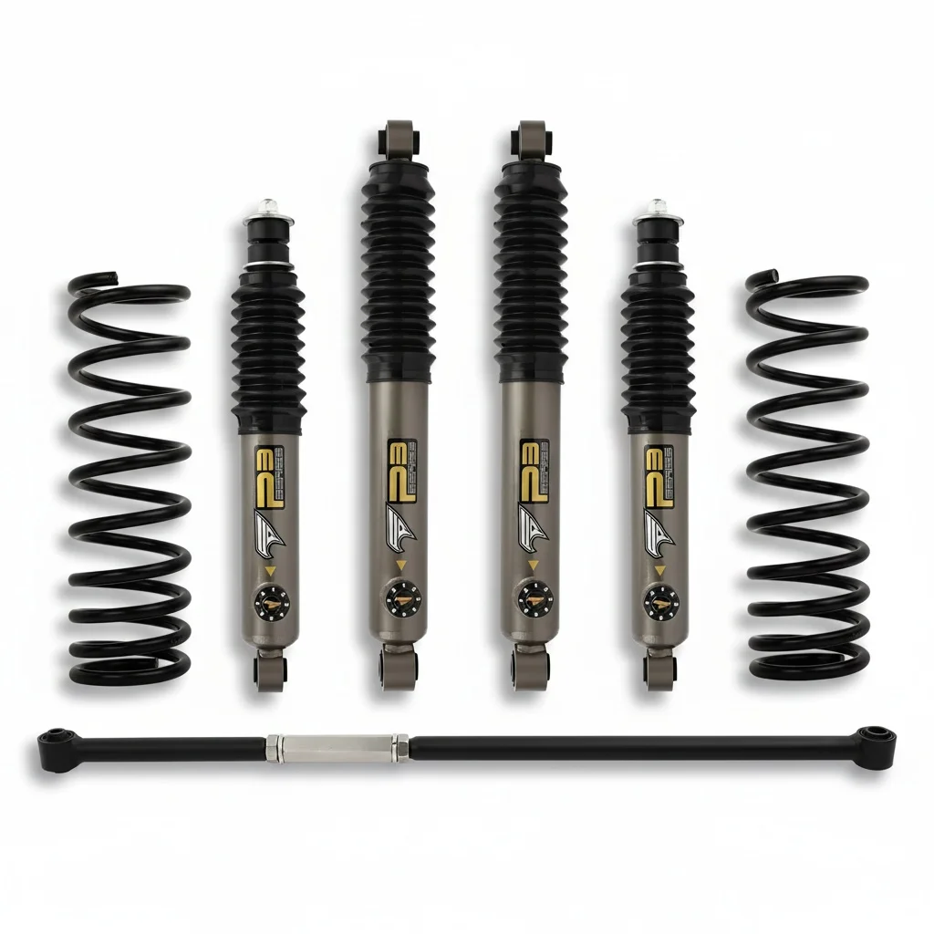 

For 2 Inch Lift Kit, 2 inch Coilover Shocks for Jmc X8 and LANDWIND, Heavy Duty 4x4 Suspension Parts, Steel Suspension Kit