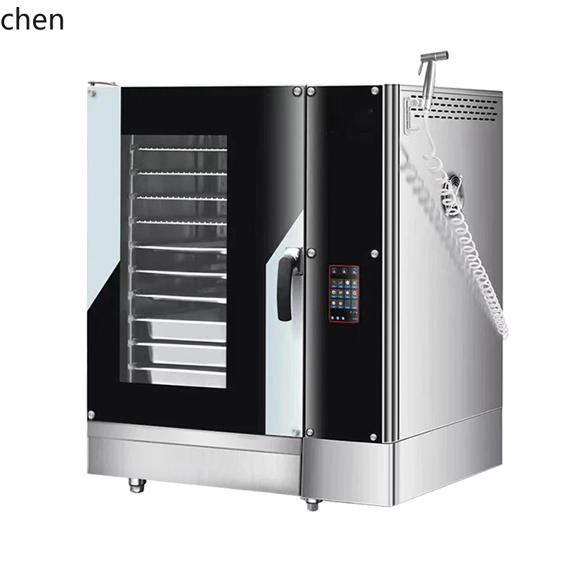 آلة متكاملة لفرن التبخير الأوتوماتيكي HTT، فرن كهربائي كبير لسطح المكتب، موقد هوائي، بطة مشوية خاصة للخبز