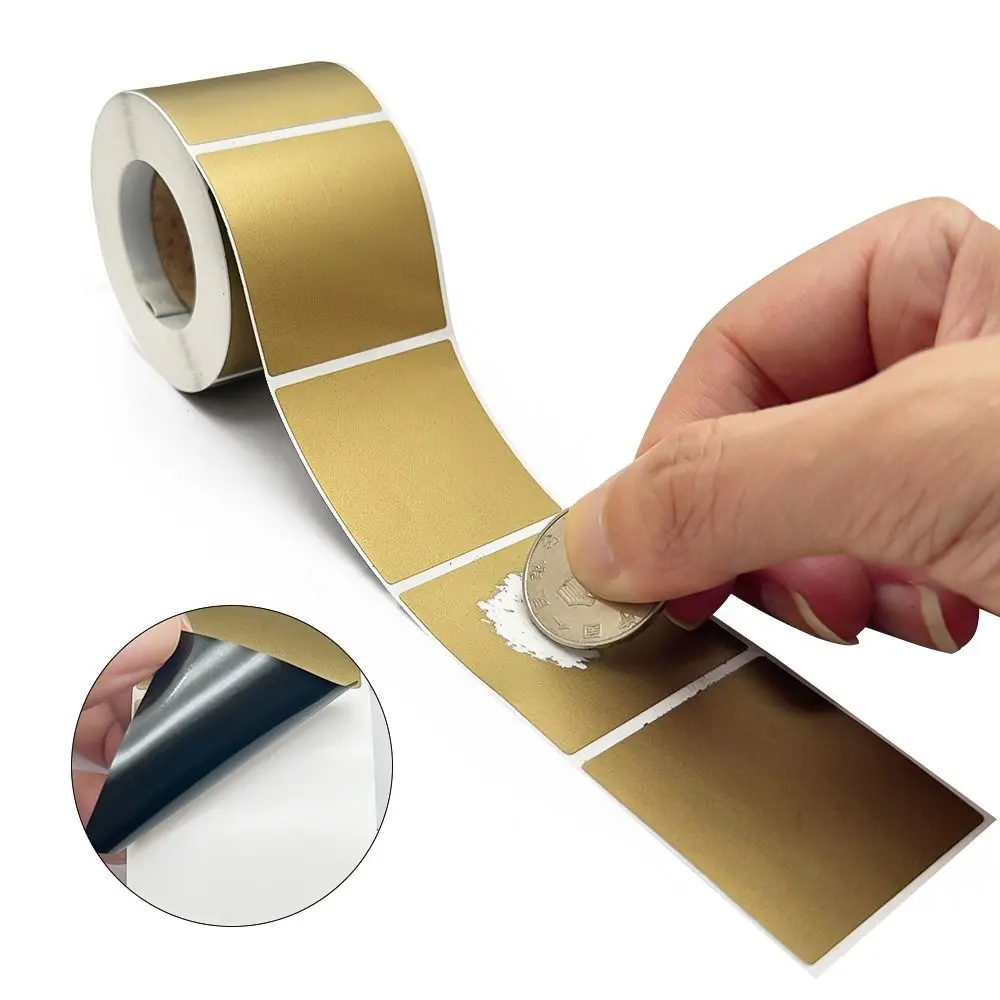 300pcs/Roll 2.5cm Scratch Off Stickers Self-adhesive Waterproof Scratch Labels Stickers Round/Square/Heart/Rectangle