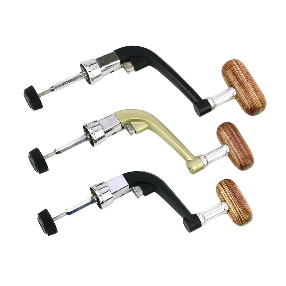 

Medium-Large Semi-Metal Fishing Reel Handle, Wood Hand Arm for Fishing Gear， Fishing Tools