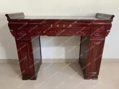 

Массивный деревянный алтарь-стол для Будды, длинный узкий домашний стол для поклонения Богу богатства, столовая мебель для Будды и божеств