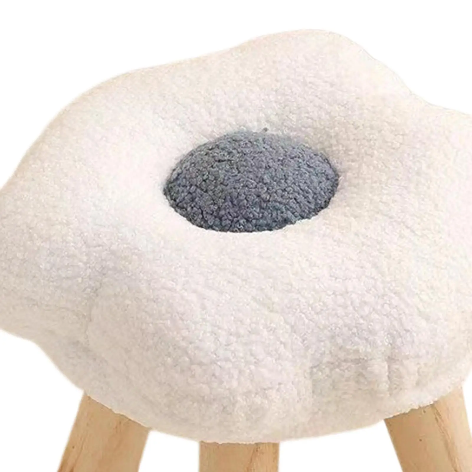 Footrest Comfortable Soft Pouf Foot Rest Step Stool Foot Rest with Wooden Leg for Apartment Living Room Playroom Bedside Bedroom