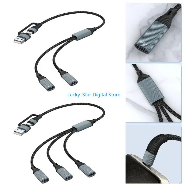 N7MC 2/3 in 1 USB zu OTG 2/3 Port Hub -Kabel -Splitter USB -Adapterkonvertierern Typ C