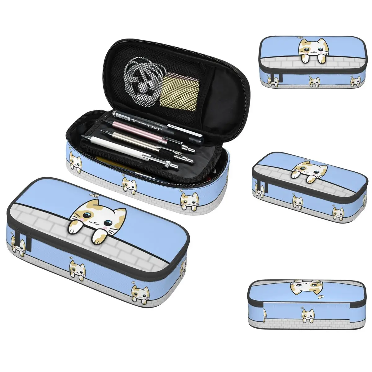 Niedliches Kätzchen zum Klettern auf Wänden, Federmäppchen für Jungen und Mädchen, Geschenke, Stiftbox, Stifttasche, Schreibwaren, Stifthalter-Tasche