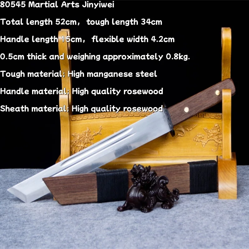 Longquan City Tang Heng Knife Solid High Manganese Steel Integrated Jinyiwei Short Knife Anti body Cutting Tool Cold Weapon