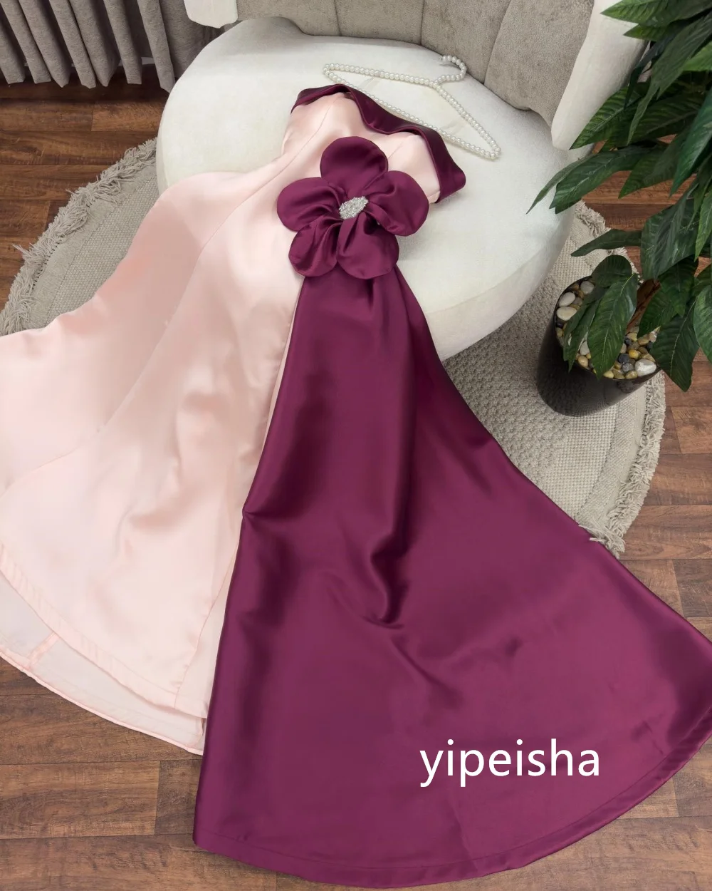 Vestidos Midi personalizados con tirantes finos y flores a juego, vestidos de graduación clásicos, exquisitos, estilo moderno, Pastrol, Unisex, chinos