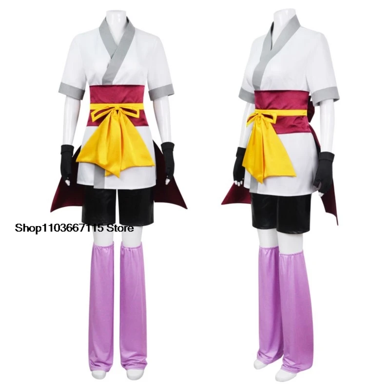 Disfraz de Cosplay de Anime Hunter X Hunter Machi Komacine para mujer, peluca rosa, pantalón fantasma, traje de Carnaval de Halloween, juego de rol