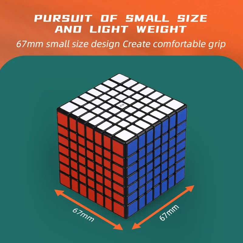 [ECube] QiYi QiXing 7x7x7 Magic Speed Cube Professional Antistress Puzzle Toy Game Qixing S2 Children's Gift with Stickers