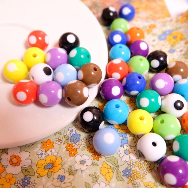 

12 style 16mm 18mm 20mm DIY Wholesale Mixed color Carved Beads For Chunky Necklace Kids, Rondelle For Jewelry Making Round Shape