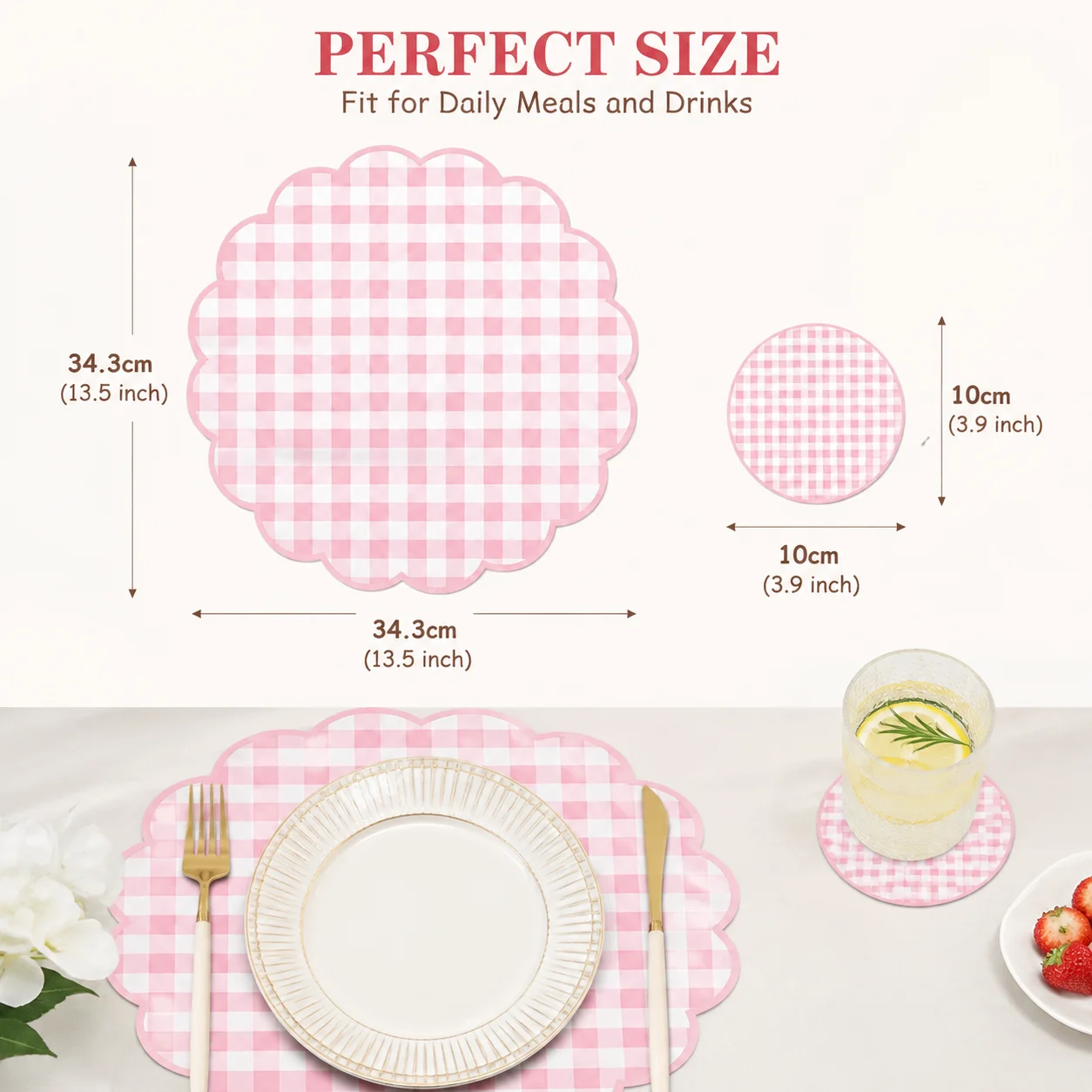 30pcs white plaid placemats coasters placemats home living room dining table afternoon tea table decoration multi-scene use