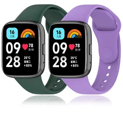 Soft Silicone Strap For Redmi Watch 3 Active Sport Band Replacement Rubber watchband Bracelet For Xiaomi Redmi Watch 3 Active