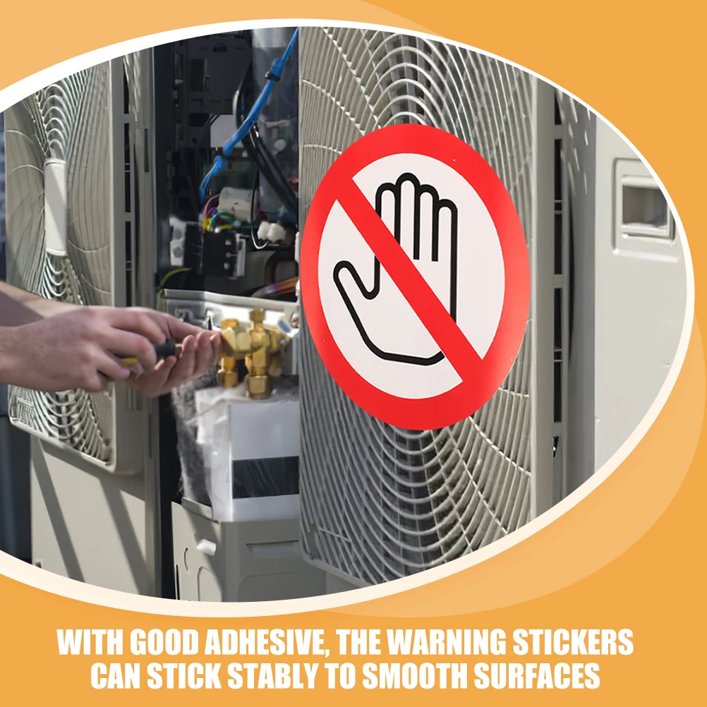 

6pcs Do Not Touch Warning Signs Labels Not Touch Security Caution Stickers Safety Warning Decals Wall Machine Device Adhesive